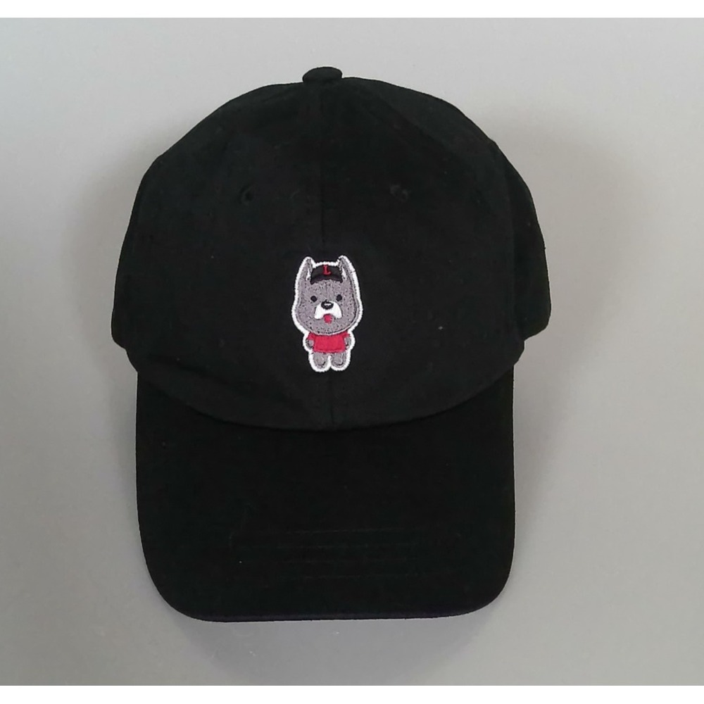 SSG Landers Hat KBO Korea Baseball Strapback Cap Black Dog Logo Dad Hat Hyung Ji